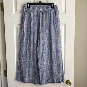 Sonoma Blue and White Striped Wide Leg Pants